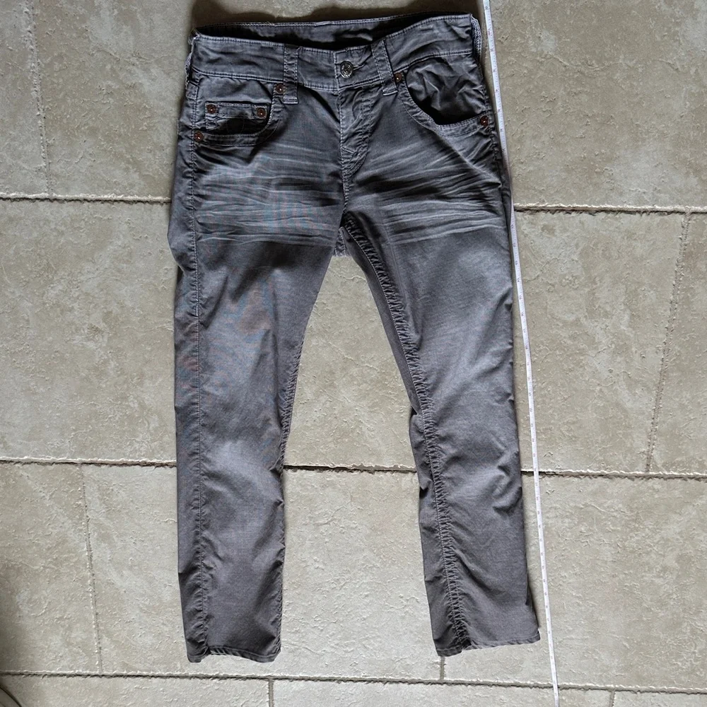 True Religion Gray Corduroy Jeans - Picture 1 of 7